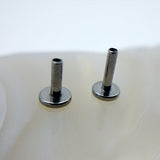 Internally threaded Labret Stud w/o bead - n/a - Pain Couture Body Piercing