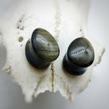 Golden Obsidian Teardrop Plugs (pair) - N / A - Pain Couture Body Piercing