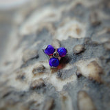 Purple synthetic opal internally threaded trio attachment - Qualiti - Pain Couture Body Piercing