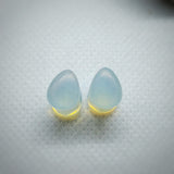 Opalite Teardrop Plugs (pair) - Pain Couture Body Piercing - Pain Couture Body Piercing