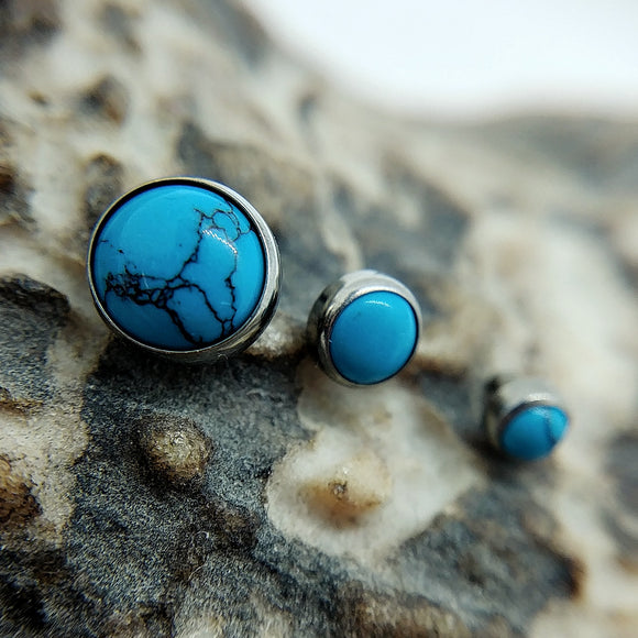 Faux-Turquoise Cabochon - Qualiti - Pain Couture Body Piercing