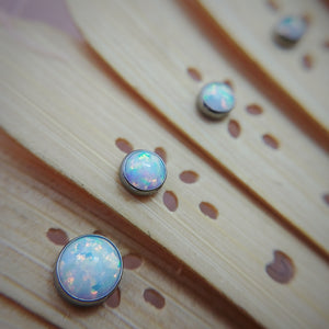 Synthetic Opal cabochon (threadless) - Neometal - Pain Couture Body Piercing