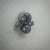 Clear Cz-Cluster attachment - Qualiti - Pain Couture Body Piercing