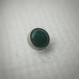 Natural Jade Flat Attachment - Qualiti - Pain Couture Body Piercing
