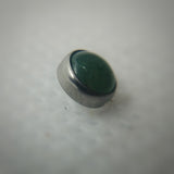 Natural Jade Flat Attachment - Qualiti - Pain Couture Body Piercing