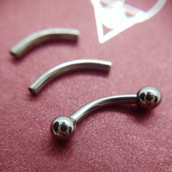 internally threaded curved bar w/o attachments - Qualiti - Pain Couture Body Piercing