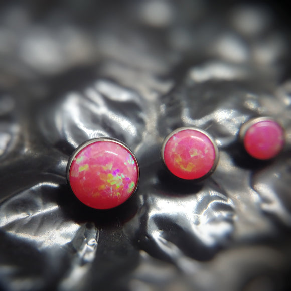 Synthetic Hot pink opal