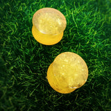 Synthetic Amber Double Flared Plugs (Pair)