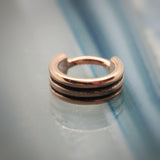 Tripple rosegold pvd coated hinged ring