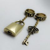 yellowbrass earweights toxic love lock and key
