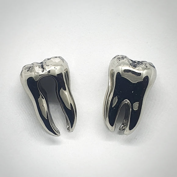 White brass tooth earweights