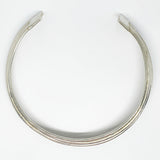 Silver plated multiple ring necklace