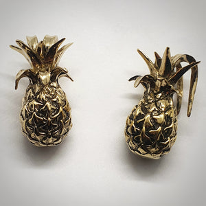 yellow brass pineapple earweights