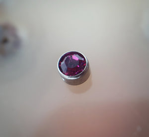 Magenta zirconia captive Bead