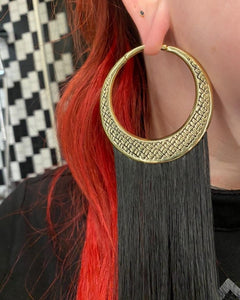 Synthetic hair earweights earrings